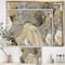 Designart - Painted Gold Stone - Cabin & Lodge Canvas in Gold Frame